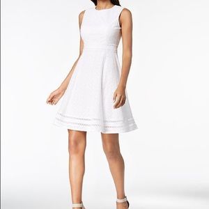 Calvin Klein White Eyelet Dress
